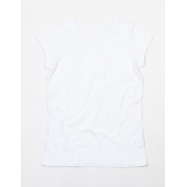 Women's Organic Roll Sleeve T - White - S