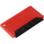 Freeze credit card sized ice scraper with rubber - Red