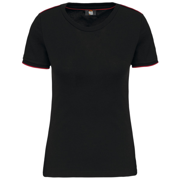 Dames-t-shirt DayToDay korte mouwen Black / Red S
