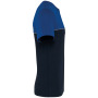 Ecologisch tweekleurig uniseks T-shirt met korte mouwen Navy / Royal Blue XXL