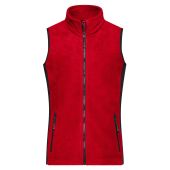 Ladies' Workwear Fleece Vest - STRONG - - red/black - XS