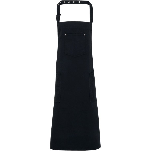 Chino - Cotton bib apron Black One Size