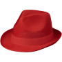 Trilby hoed met lint - Rood