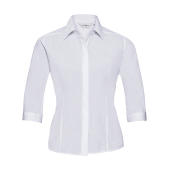 3/4 sleeve Poplin Shirt - White - 4XL