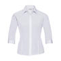 3/4 sleeve Poplin Shirt - White - 4XL