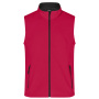 Men's Promo Softshell Vest - red/black - 3XL