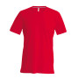 T-shirt V-hals korte mouwen Red S