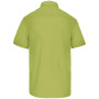 Overhemd in onderhoudsvriendelijk polykatoen-popeline korte mouwen heren Burnt Lime XS