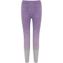 Ladie's seamless fade-out leggings Light Grey Marl / Purple Marl S/M