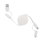 RCS standaard recycled plastic and TPE 6-in-1 kabel, wit