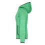 Ladies' Knitted Fleece Hoody - green-melange/black - M