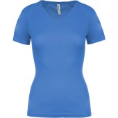 Dames sport-t-shirt V-hals Sporty Royal Blue XXL