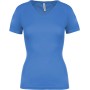 Dames sport-t-shirt V-hals Sporty Royal Blue XXL