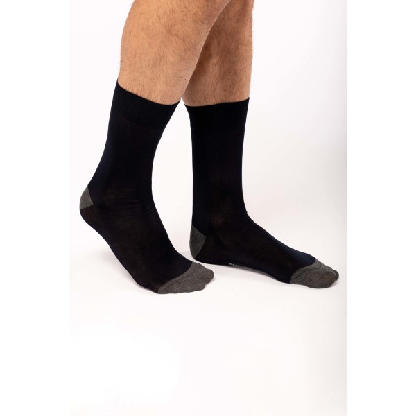 Halflange, geklede sokken van gemerceriseerd katoen - 'Origine France Garantie'