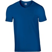 Premium Cotton Adult V-neck T-shirt Royal Blue XXL