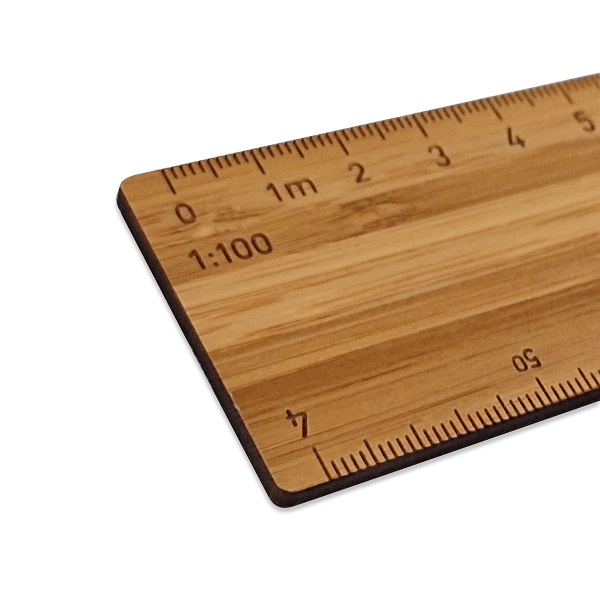 Standaard liniaal 160 x 30 mm van 3 mm hout, diverse houtsoorten