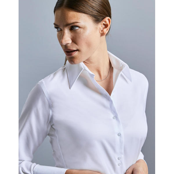 Ladies’ Ultimate Non-iron Shirt LS - White - XS (34)