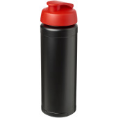 Baseline® Plus 750 ml drikkeflaske med håndtag og fliplåg - Ensfarvet sort/Rød