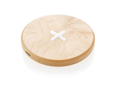 5W houten draadloze oplader, bruin 5W houten draadloze oplader, bruin