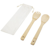 Endiv salladssked och -gaffel av bambu - Natural