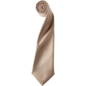 'Colours' Satin Tie Khaki Beige One Size