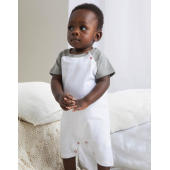 Baby Baseball Playsuit - White/Heather Grey/Red - 3-6