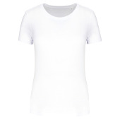 Damessport-T-shirt triblend met ronde hals White XXL