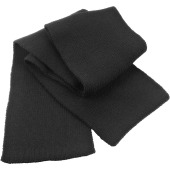 Classic Heavy Knit Scarf Black One Size