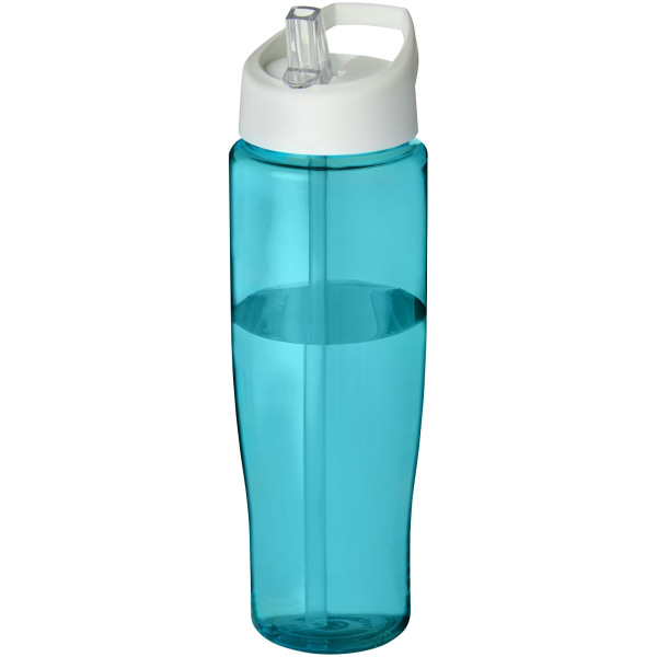 H2O Active® Tempo 700 ml spout lid sport bottle - Aqua blue/White