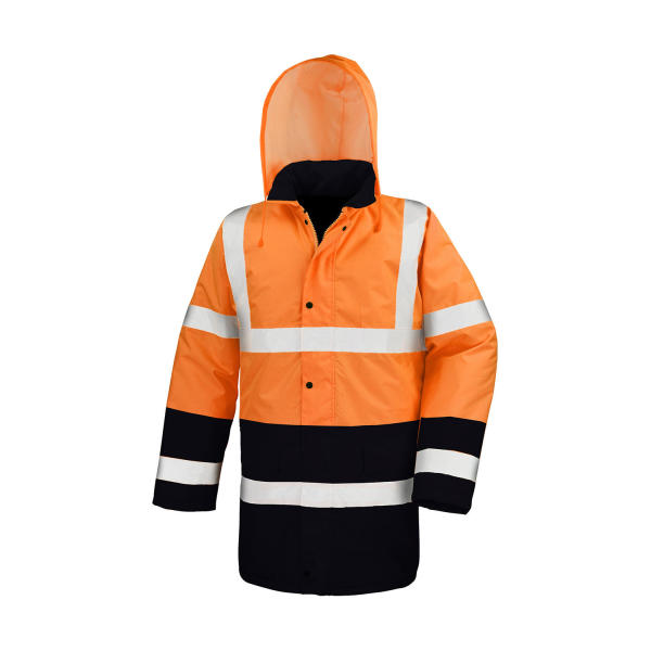 Core Motorway 2-Tone Safety Coat - Fluorescent Orange/Black
