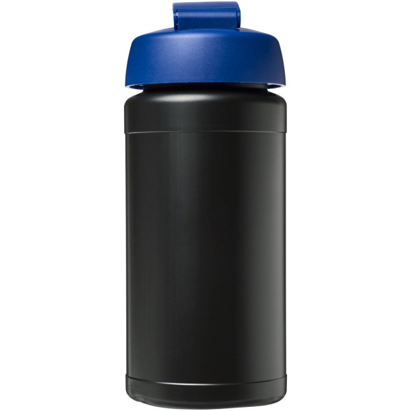 Baseline® Plus 500 ml flip lid sport bottle - Solid black/Blue