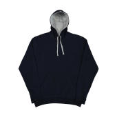 Contrast Hooded Sweatshirt Men - Navy/Light Oxford - 4XL