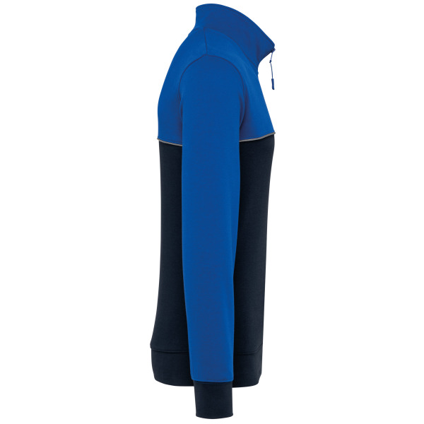 Ecologische uniseks sweater met ritskraag Navy / Royal Blue 5XL