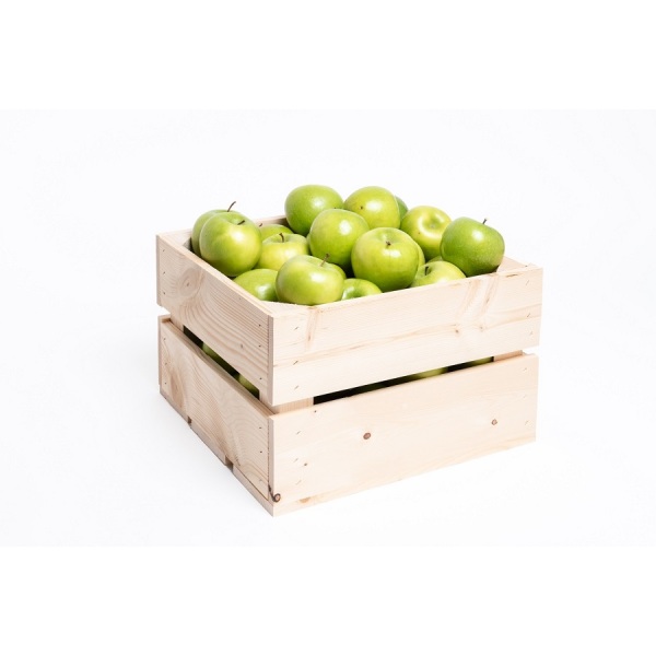 Fruitkist middel incl. 50 appels met witte bedrukking