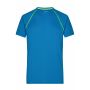 Men's Sports T-Shirt - bright-blue/bright-yellow - XXL