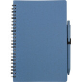 Tarwestro notitieboekje met pen Massimo blauw