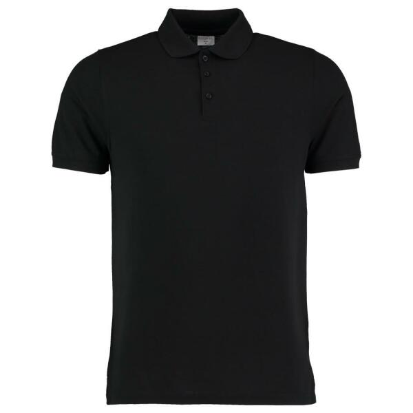 Klassic Heavy Slim Fit Piqué Polo Shirt, Black, L, Kustom Kit