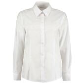 Ladies Long Sleeve Tailored Workwear Oxford Shirt, White, 22, Kustom Kit