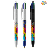 BIC® 4 Colours® balpen + Lanyard 4 Colours ballpen LP black_UP&RI white