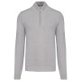 Heren pullover met ritskraag Grey Melange 4XL
