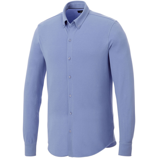 Bigelow long sleeve men's pique shirt - Light blue - M
