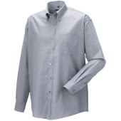 Mens' Long Sleeve Easy Care Oxford Shirt Silver XXL