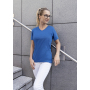 TF 5 Ladies' Workwear T-Shirt Casual-Flair, from Sustainable Material , 51% GRS Certified Recycled Polyester / 46% Conventional Cotton / 3% Conventional Elastane - royal blue - M