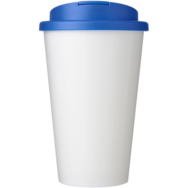 Brite-Americano® 350 ml tumbler with spill-proof lid - White/Mid blue