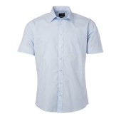 Men's Shirt Shortsleeve Poplin - light-blue - 4XL