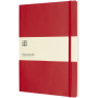 Moleskine Classic XL soft cover notebook - ruled - Scarlet red
