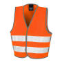 Junior Hi-Vis Safety Vest - Fluorescent Orange - S (4-6)