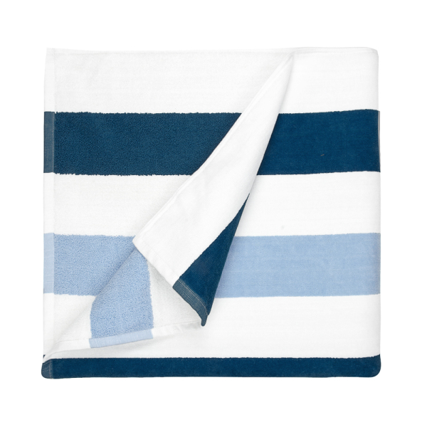 T1-Stripe Beach Towel Stripe - Navy Blue/Light Blue