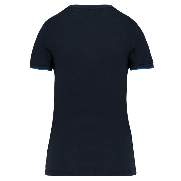 Dames-t-shirt DayToDay korte mouwen Navy / Light Royal Blue 3XL