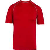 Functioneel t-shirt met korte mouwen en UV-bescherming Sporty Red XS